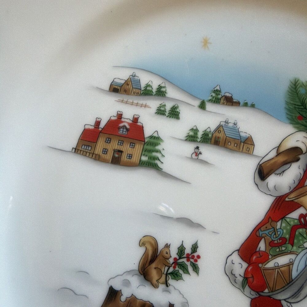 "Country Christmas" Collection 9.5" Porcelain Ware Indonesia Plate or Wall Decor - Picture 4 of 6